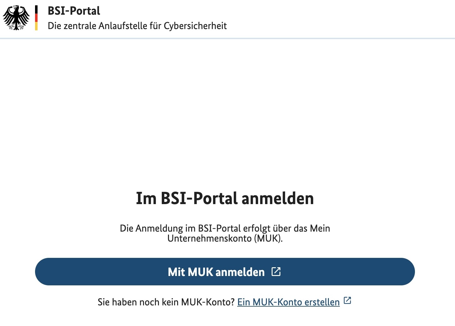 Screenshot BSI-Portal
