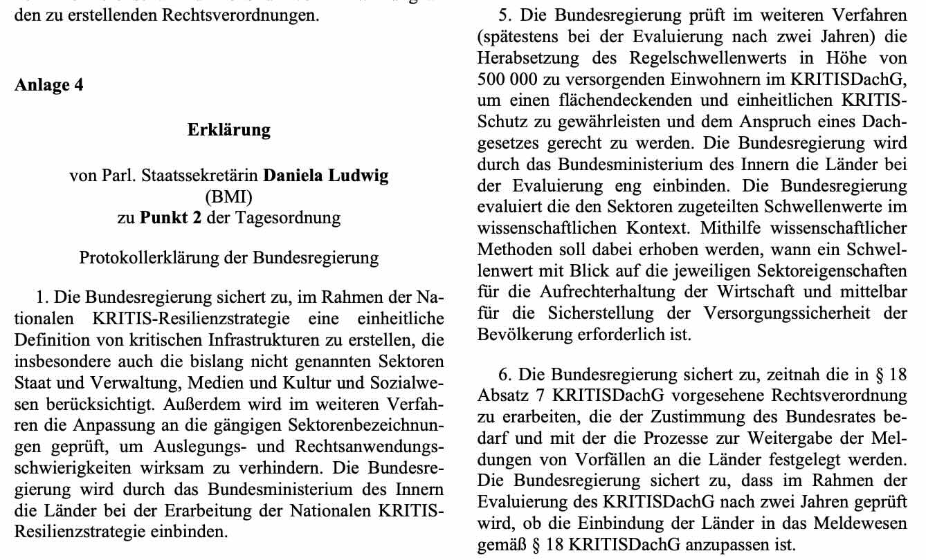 Protokollerkl&auml;rung Bundesregierung